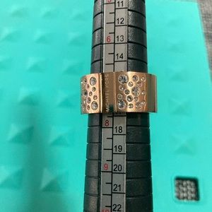 Michael Kors rose gold plated wide ring size 7